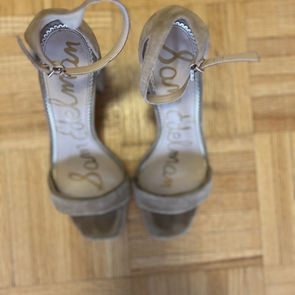 Sam Edelman Daniella Ankle Strap Sandal Oatmeal Suede Size 8.5 - Picture 3 of 9